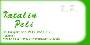 katalin peli business card